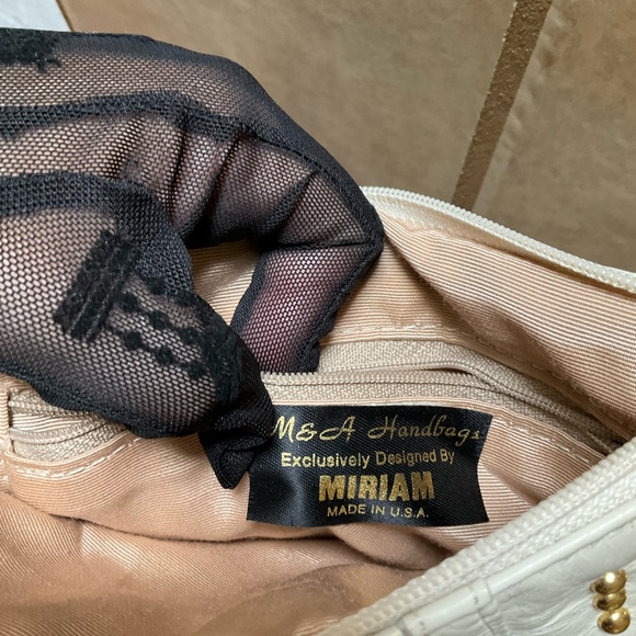 Lot of 2 purses BUNDLE Elegant White and Gold Women's Bag Set Vintage beaded - Picture 4 of 12